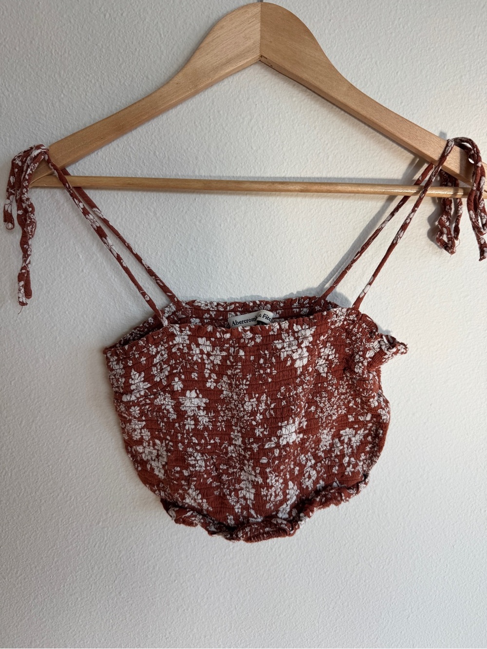 Abercrombie & Fitch Smocked Crop Top
